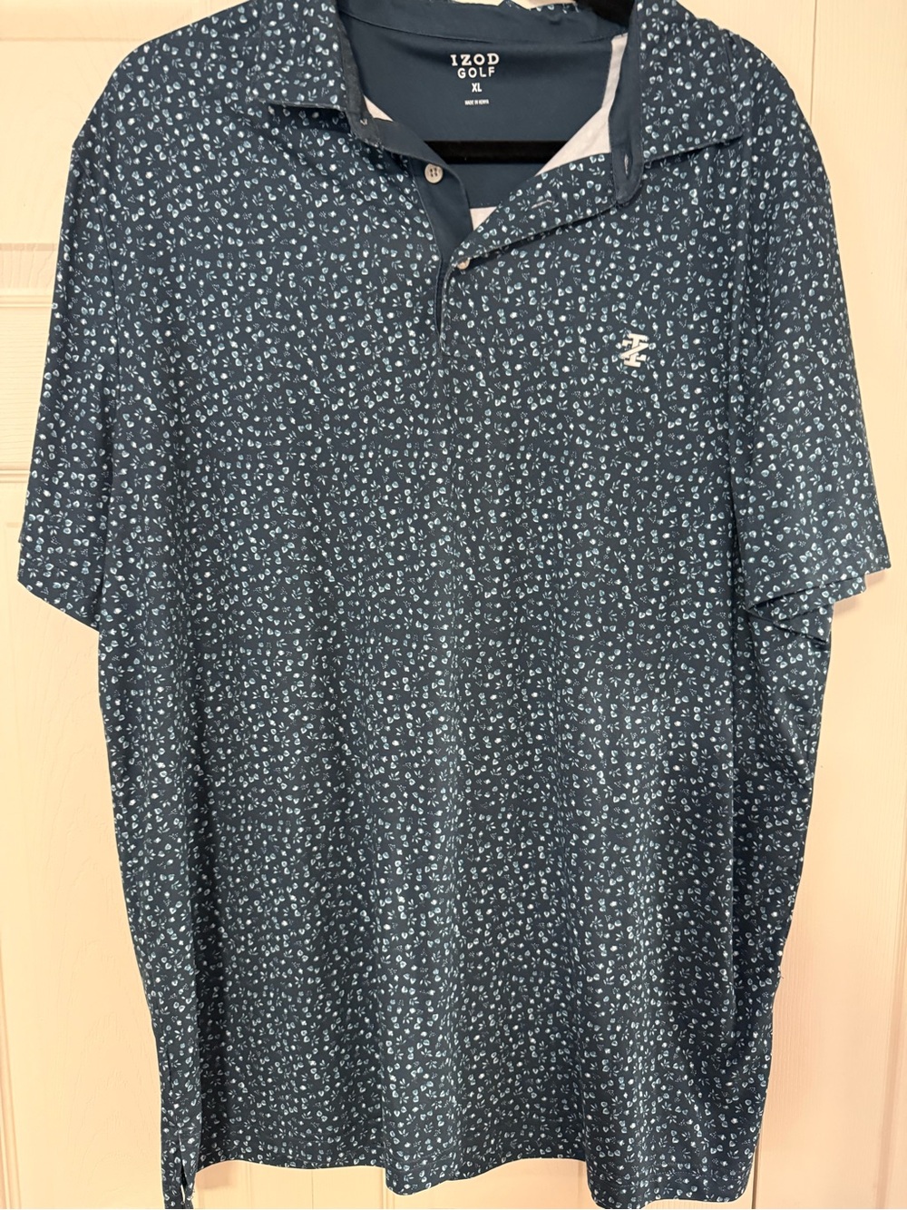 Izod Navy Microprint Golf Polo